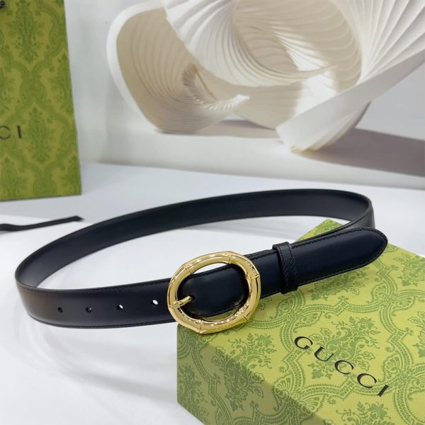 Gucci belt with round bamboo buckle
