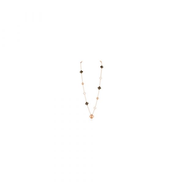 VCA Magic Alhambra transformable long necklace, 15 motifs