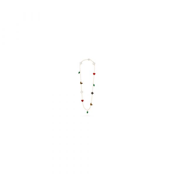 VCA Lucky Alhambra long necklace, 12 motifs