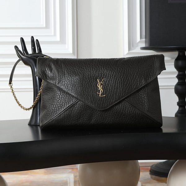 YSL CASSANDRE XXL envelope pouch on chain in lambskin