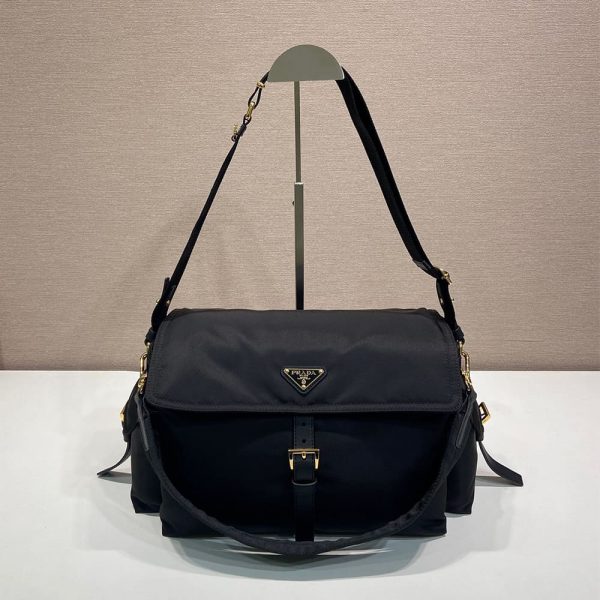 Prada Explore large Re-Nylon shoulder bag with flap(HIGH-END GRADE)