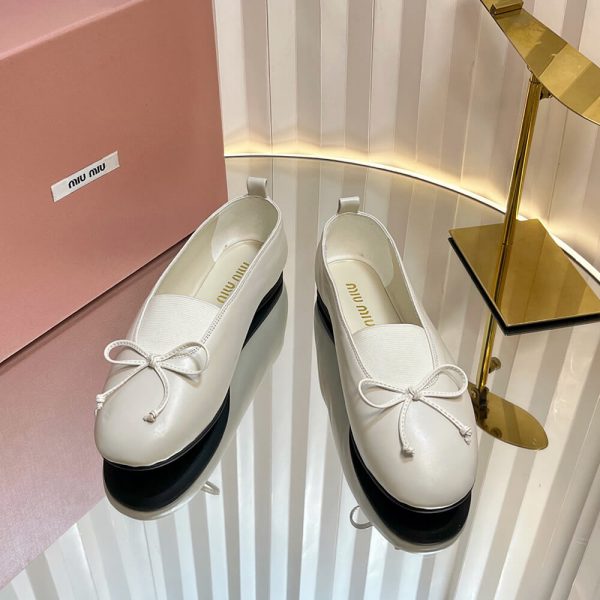 MIUMIU ??lan nappa leather ballerinas