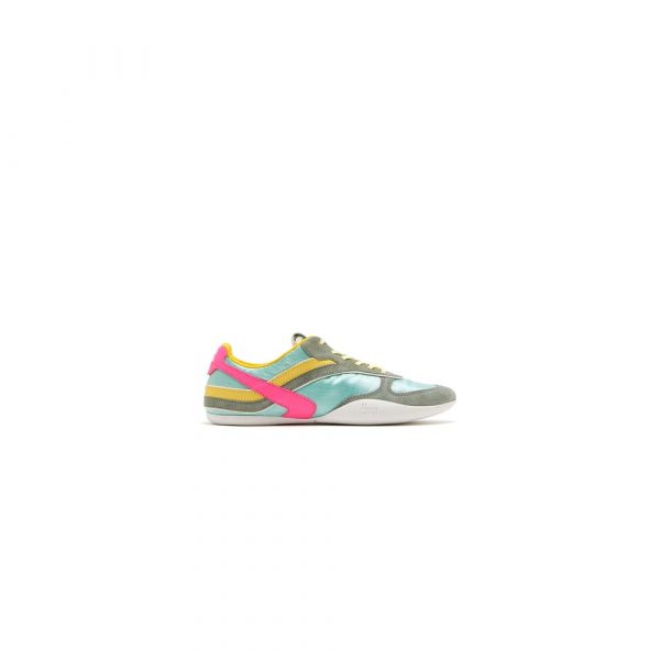 MIUMIU Gymnasium technical fabric and suede sneakers