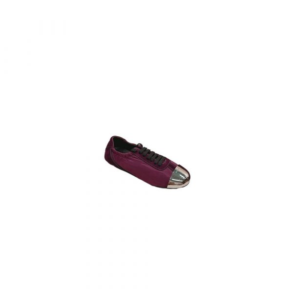 PRADA Collapse Re-Nylon and suede sneakers with metal toecap