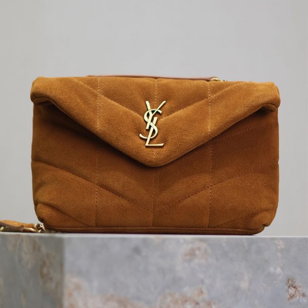 YSL Toy Puffer in suede