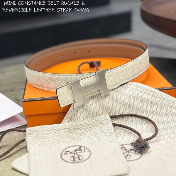 Hermes Boucle De Ceinture Mini constance &cuir de ceinture reversible 24mm