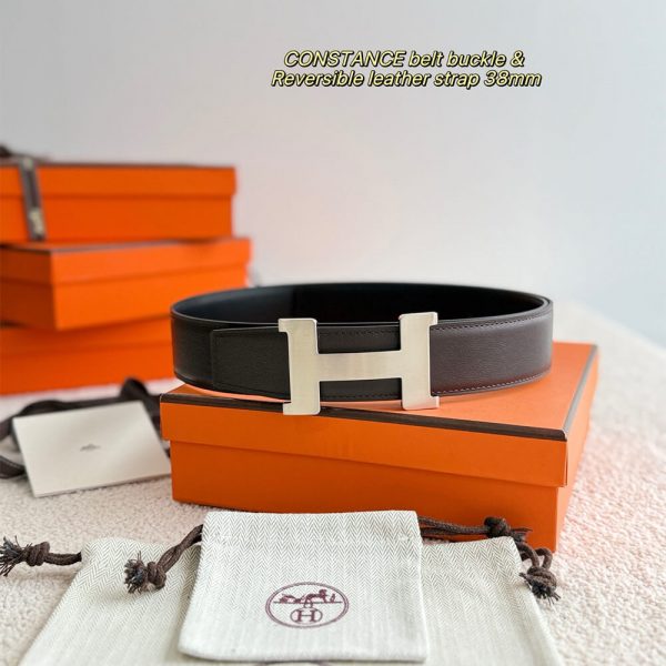 HERMES Constance belt buckle & Reversible leather strap 38 mm