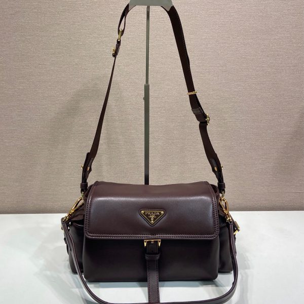 Prada Explore medium nappa leather shoulder bag with flap(HIGH-END GRADE)