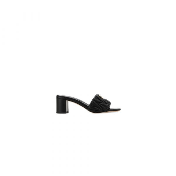 MiuMiu Matelass?? nappa leather slides