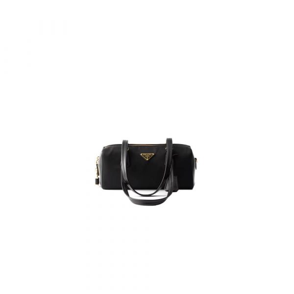 Prada Re-Nylon and leather medium top-handle bag with padlock(high-end grade)
