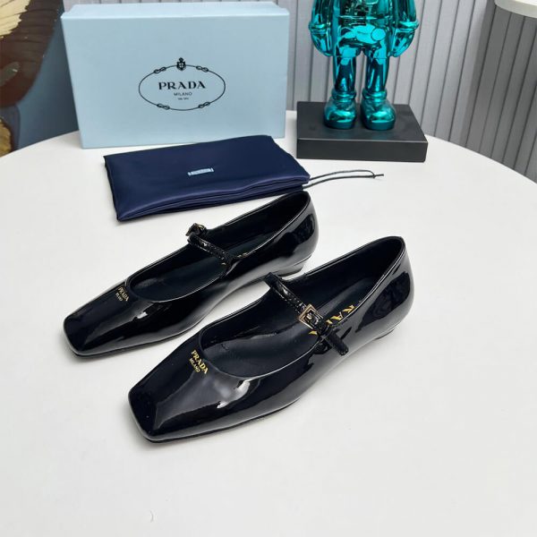 Prada Patent Leather Mary Jane Ballerinas