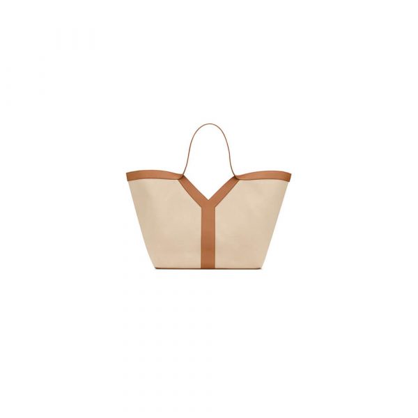 YSL Y TOTE IN CANVAS AND LEATHER(HIGH-END GRADE)