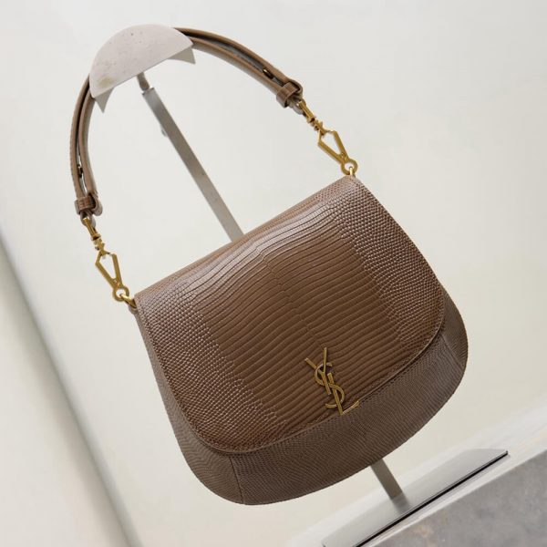 YSL Mini VOLTAIRE top handle bag in lizard