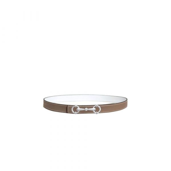HERMES Lady Rider belt buckle & Reversible leather strap 24 mm