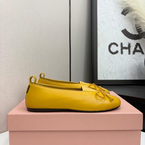 MIUMIU ??lan nappa leather ballerinas