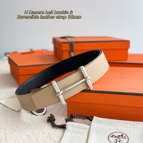 HERMES H d’Ancre belt buckle & Reversible leather strap 38 mm