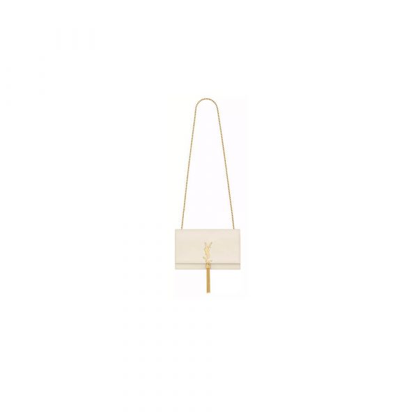 YSL kate medium tassel in grain de poudre embossed leather