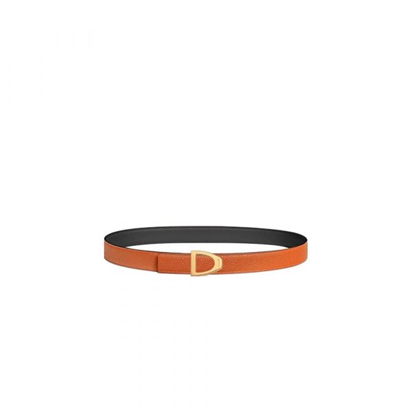 HERMES Cavaliere belt buckle & Reversible leather strap 24 mm