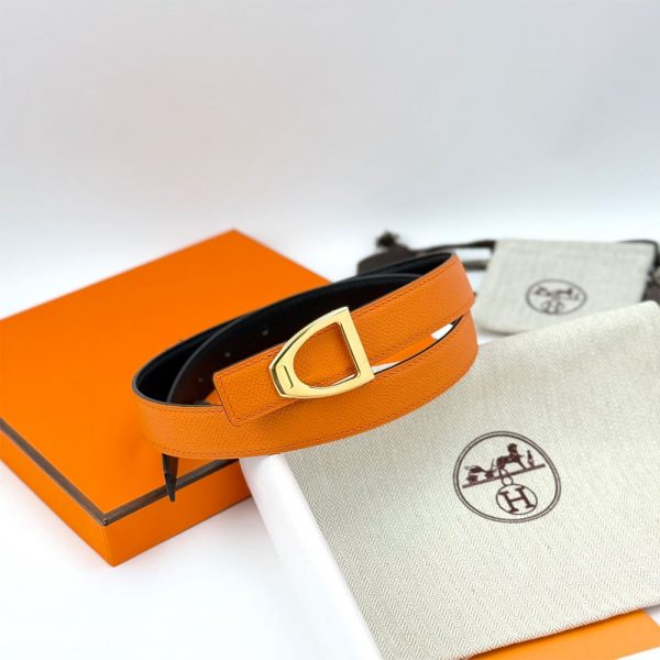 HERMES Cavaliere belt buckle & Reversible leather strap 24 mm