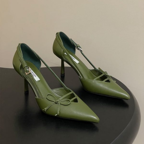 Prada Open-side leather pumps