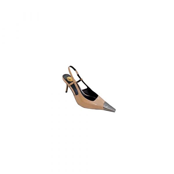 YSL JEANNE slingback pumps in glazed leather