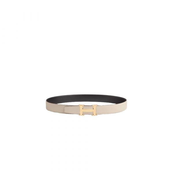 HERMES Fibbia da cintura H Stri??e & Pelle reversibile per cintura 32mm