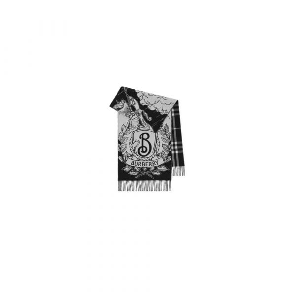 BURBERRY Wide Reversible Stormy Knight Scarf