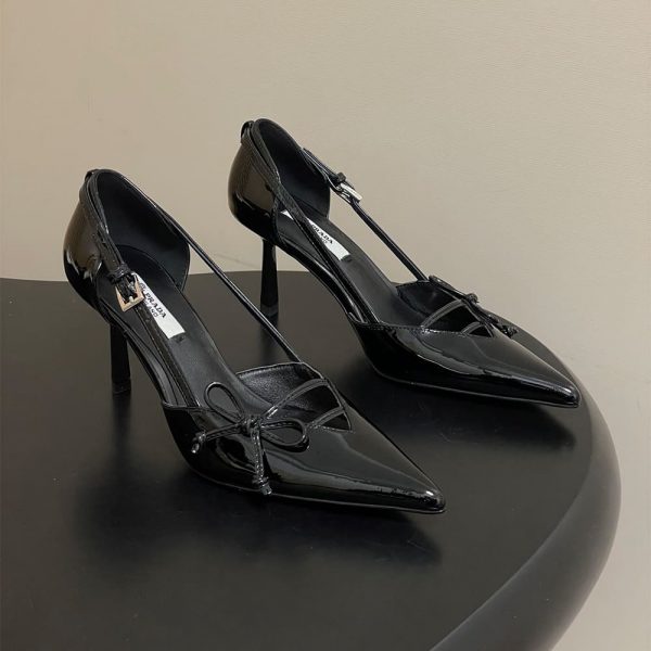 Prada Open-side leather pumps