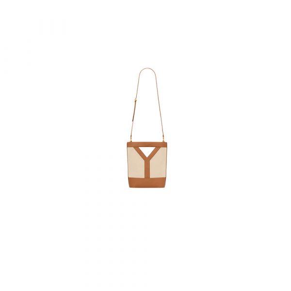YSL Y small bucket in canvas and leather(HIGH-END GRADE)