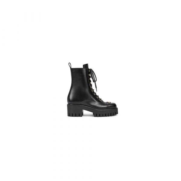 GUCCI Women’s lace-up ankle boot with GG