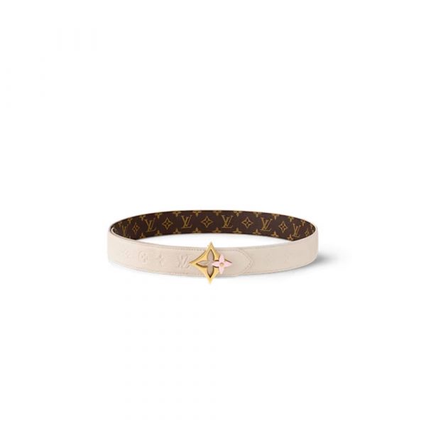 LV Flowergram Enamel 30mm reversible belt