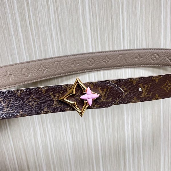 LV Flowergram Enamel 30mm reversible belt