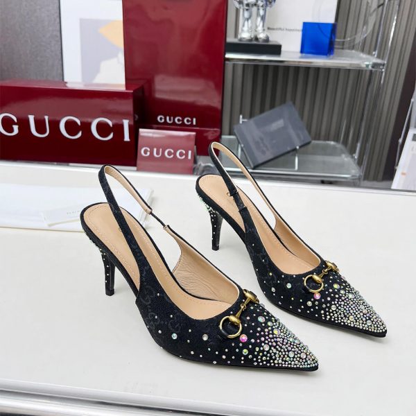 Gucci Women’s slingback pump with crystal Horsebit