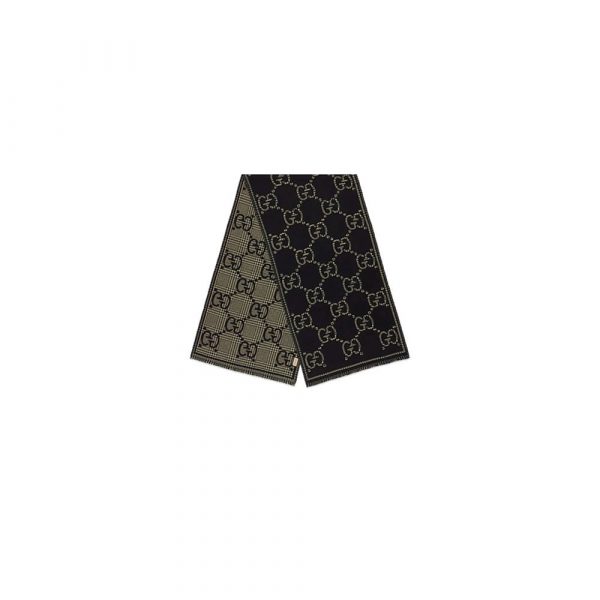 GUCCi GG Plaid wool scarf