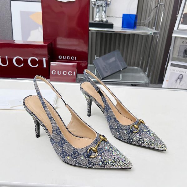 Gucci Women’s slingback pump with crystal Horsebit