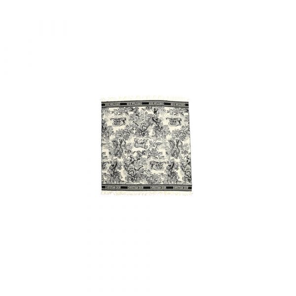 Dior Wool Dioriviera Toile De Jouy Throw Shawl(HIGH-END GRADE)