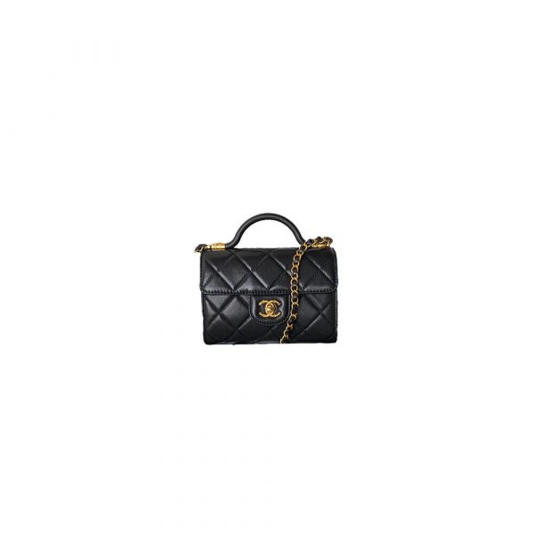 MINI FLAP BAG WITH TOP HANDLE