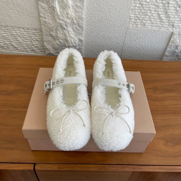 MIUMIU Shearling ballerinas