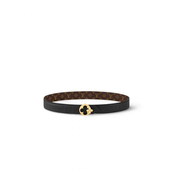 LV Flowergram Round 30mm Reversible Belt