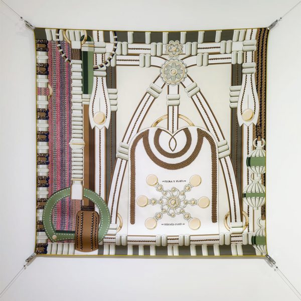 HERMES Flora y Plata scarf 90