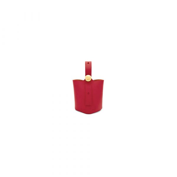 LOEWE Mini Pebble bucket in smooth calfskin(high-end grade)