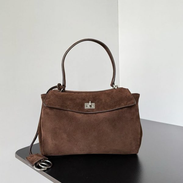 Balenciaga Rodeo Handbag Small Suede(HIGH-END GRADE)