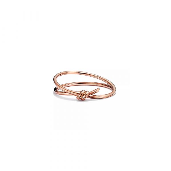 Tiffany Knot Double Row Hinged Bangle