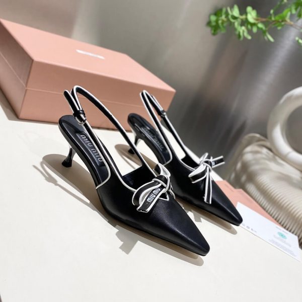 MiuMiu Nappa leather slingback pumps