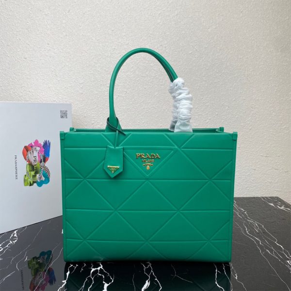 Small leather Prada Symbole bag with topstitching