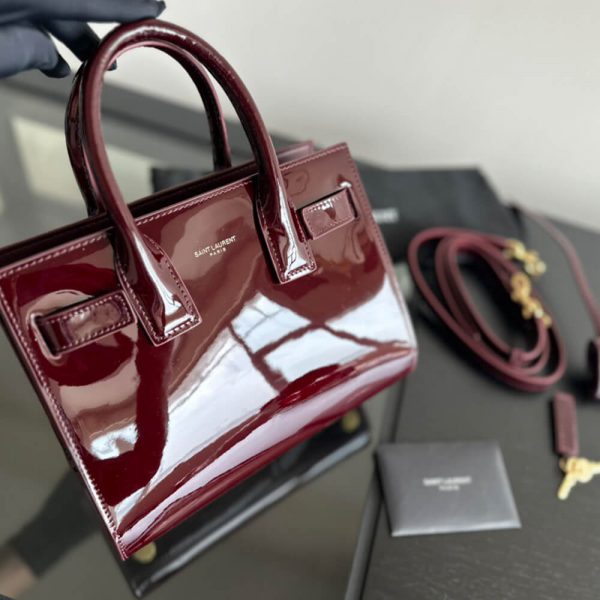 YSL SAC DE JOUR in patent leather – nano(TAX-FREE GRADE)