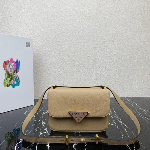 Prada Saffiano leather flap shoulder bag(HIGH-END GRADE)