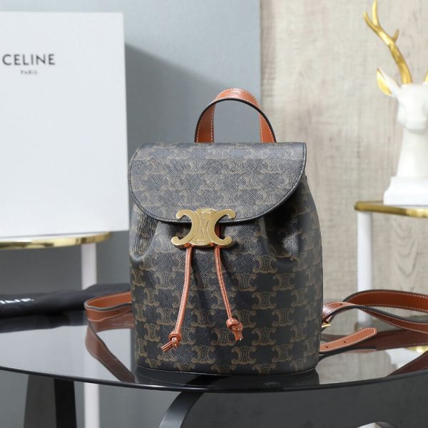 BACKPACK CELINE BONNIE IN Triomphe Canvas and calfskin(HIGH-END GRADE)