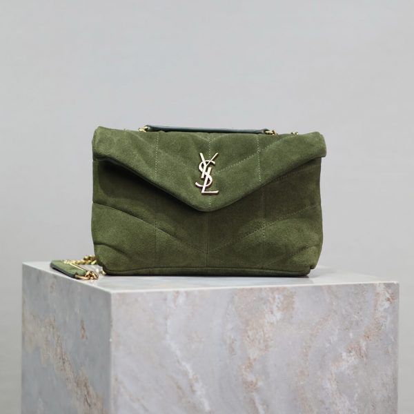 YSL Toy Puffer in suede