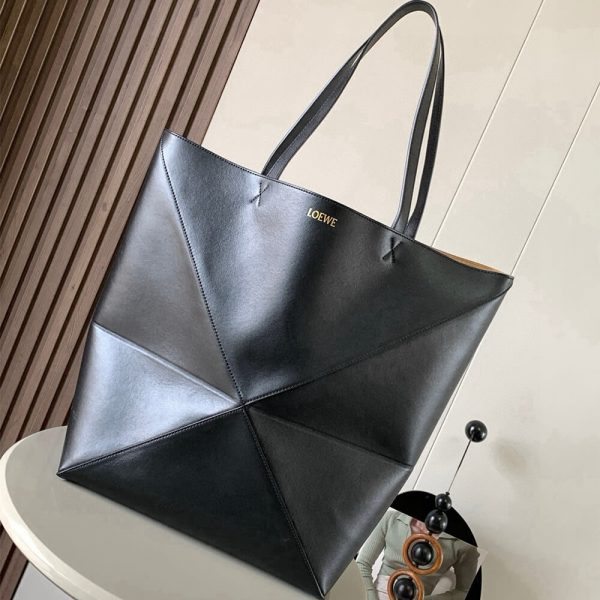 LOEWE XL Puzzle Fold tote in shiny calfskin(HIGH-END GRADE)
